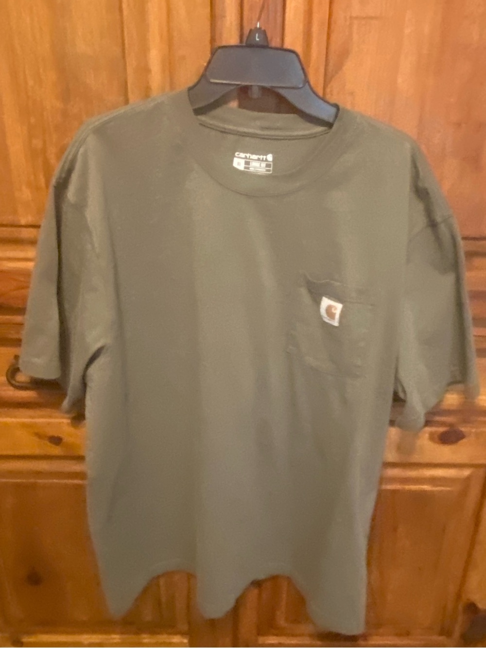 Carhartt K87 Loose Fit Heavyweight Pocket Tee Olive Green XL